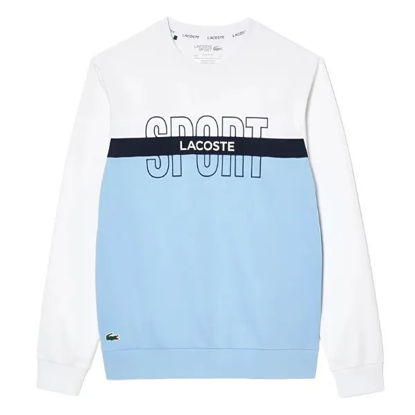Áo Nỉ Sweater Nam Lacoste Ripstop Tennis Sweatshirt SH1083-10 Màu Xanh Trắng Size 4 - Thời trang - Vua Hàng Hiệu