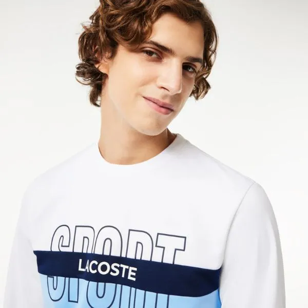 Áo Nỉ Sweater Nam Lacoste Ripstop Tennis Sweatshirt SH1083-10 Màu Xanh Trắng Size 4 - Thời trang - Vua Hàng Hiệu