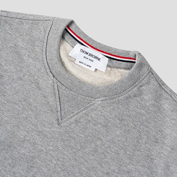 Áo Nỉ Sweater Nam Thom Browne Grey With 4-Bar Printed MJT021H00535-68 Màu Xám Size 2