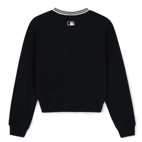 Áo Nỉ Sweater Nữ MLB Varsity Cursive New York Yankees Sweatshirts 3FMTV0344 50BKS Màu Đen