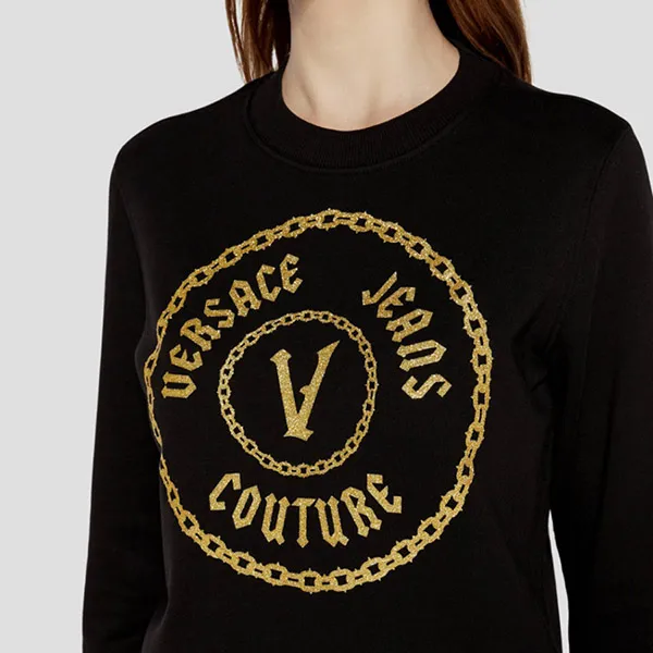 Áo Nỉ Sweater Nữ Versace Jean Conture In Black With Logo Printed 77HAIT02 CF01T Màu Đen Size XS - Thời trang - Vua Hàng Hiệu