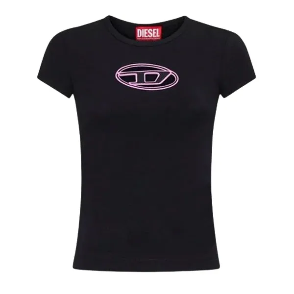Áo Phông Diesel Black T-Angie A06268 0AFAA9XXB Tshirt Màu Đen Size M