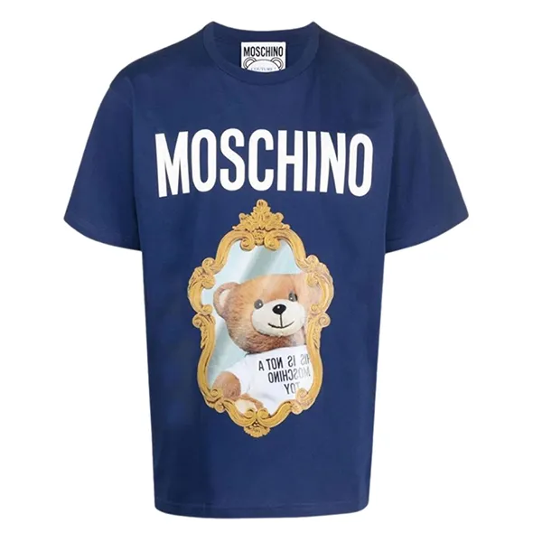 Áo Phông Moschino Blue Mirror Teddy Bear Logo Printed T-shirt 222D V071054417287 Màu Xanh Blue Size XXS - Thời trang - Vua Hàng Hiệu