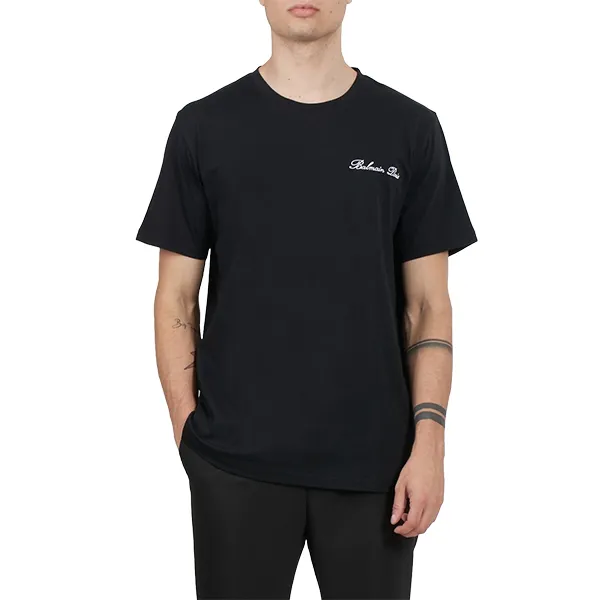 Áo Phông Nam Balmain Black With Logo Printed Tshirt CH1EG010BC68 Màu Đen Size XXS - Thời trang - Vua Hàng Hiệu