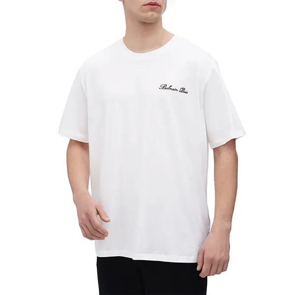 Áo Phông Nam Balmain White With Logo Printed Tshirt CH1EG010BC68 Màu Trắng Size XXS - Thời trang - Vua Hàng Hiệu