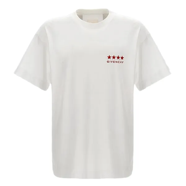 Áo Phông Nam Givenchy White With Logo Printed Tshirt BM71JA3YJ5100 Màu Trắng Size M - Thời trang - Vua Hàng Hiệu