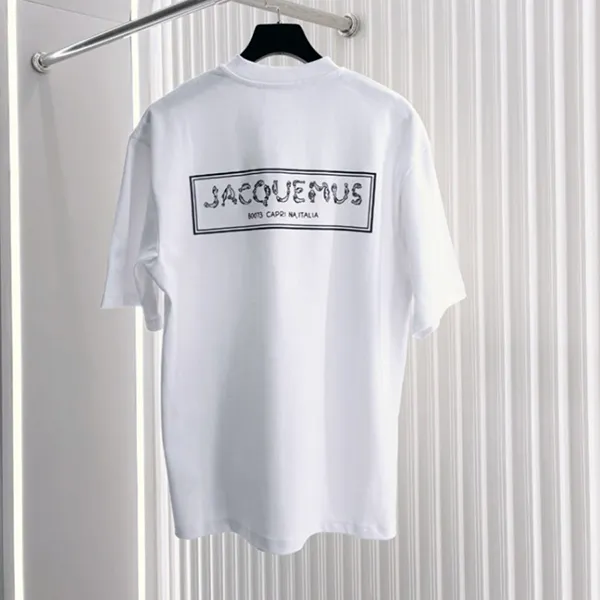 Áo Phông Nam Jacquemus In White With Logo Embroidered 246JS151 2125 Màu Trắng Size XS - Thời trang - Vua Hàng Hiệu