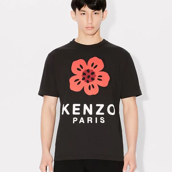 Áo Phông Nam Kenzo Black With Boke Flower Logo Printed FE65TS4754SO 99J Màu Đen Size L