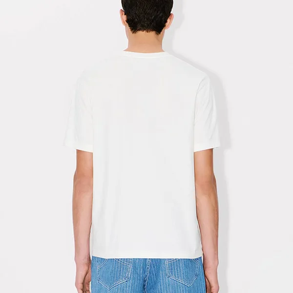 Áo Phông Nam Kenzo White With Boke Flower Logo Printed FE65TS4754SO 02 Màu Trắng Size M
