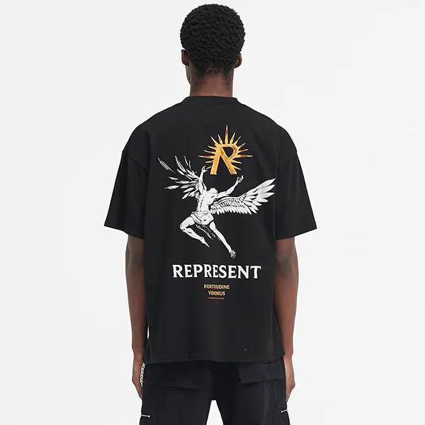 Áo Phông Nam Represent Icarus In Black Tshirt MLM467-01 BLACK Màu Đen Size S - Thời trang - Vua Hàng Hiệu