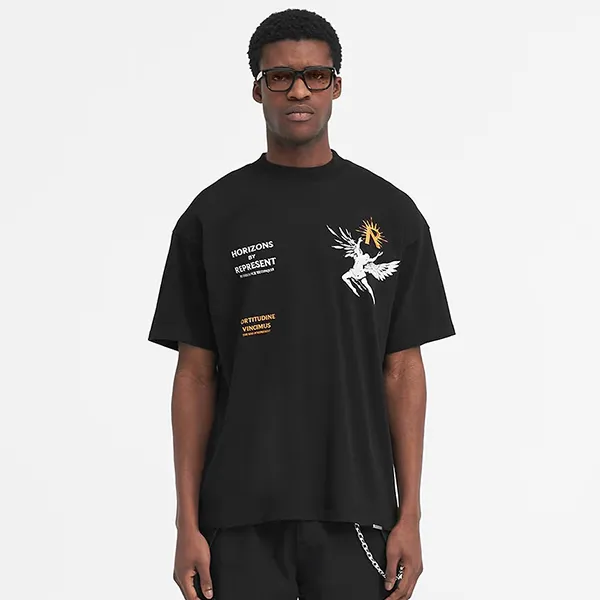 Áo Phông Nam Represent Icarus In Black Tshirt MLM467-01 BLACK Màu Đen Size S - Thời trang - Vua Hàng Hiệu