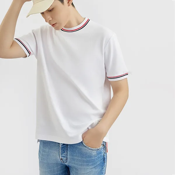 Áo Phông Nam Thom Browne In White MJS231AJ0055100 Màu Trắng Size 3