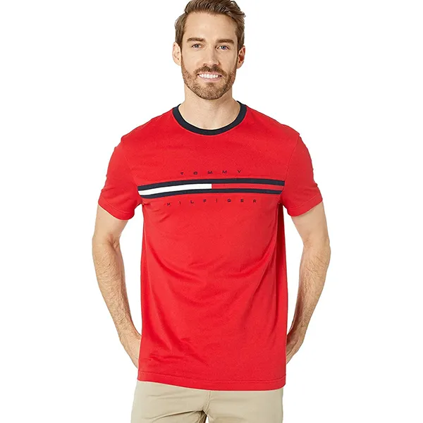 Áo Phông Nam Tommy Hilfiger Regular Fit Tshirt 7849807 612 Màu Đỏ Size XS