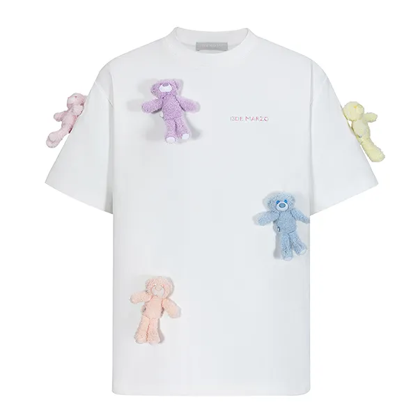 Áo Phông Nữ 13 De Marzo With Logo Printed T-Shirt FR24X1155 Màu Trắng Size S