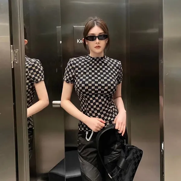 Áo Phông Nữ Misbhv In Black Logo Monogram 3022W146 Tshirt Màu Đen Size S - Thời trang - Vua Hàng Hiệu