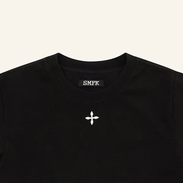 Áo Phông Nữ SMFK Compass Hug Embrace Slim Fit T-Shirt DT008B1 Màu Đen Size M - Thời trang - Vua Hàng Hiệu