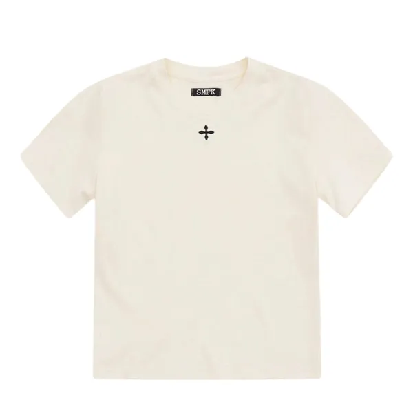 Áo Phông Nữ SMFK With Logo Printed T-Shirt DT008W1 Màu Trắng Size L - Thời trang - Vua Hàng Hiệu