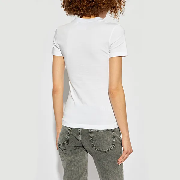 Áo Phông Nữ Versace Jeans Couture White Printed Tshirt 77HAHT02CJ03TG03 Màu Trắng