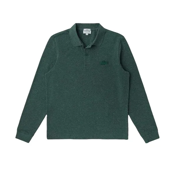Áo Polo Dài Tay Nam Lacoste Regular Fit Long Sleeve Green Polo Shirt Màu Xanh Đậm Size 2