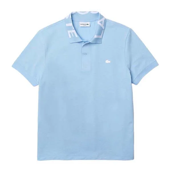 Áo Polo Nam Lacoste Men's Slim Fit Lettered Neck Light Breathable Piqué Polo PH7647 51 HBP Màu Xanh Da Trời Size 4