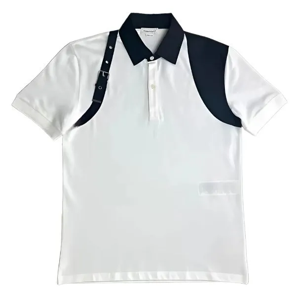 Áo Polo Nam Alexander Mcqueen Harness With Strap Polo ‎Shirt Màu Trắng Size S