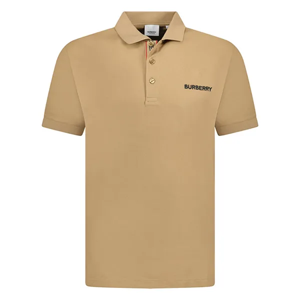 Áo Polo Nam Burberry Hartford Embroidery Logo Check 8084438 Màu Be Size XS - Thời trang - Vua Hàng Hiệu