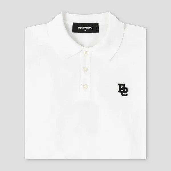 Áo Polo Nam Dsquared2 White With Logo Embroidered S74GL0078 S22743 100 Màu Trắng Size M - Thời trang - Vua Hàng Hiệu