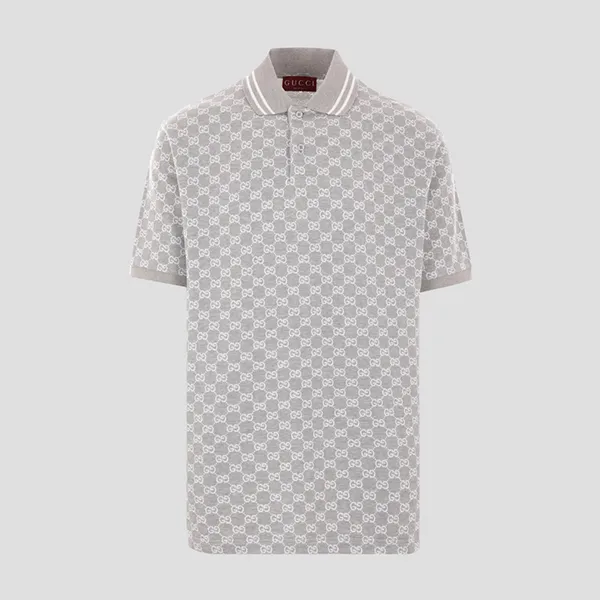 Áo Polo Nam Gucci Grey With Monogram Logo Printed Polo Shirt 788024 XJGQX 1087 Màu Xám Size M - Thời trang - Vua Hàng Hiệu