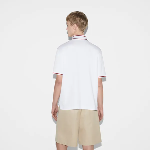 Áo Polo Nam Gucci With Logo Collar Printed 784422 XJGJW 9692 Màu Trắng Size S