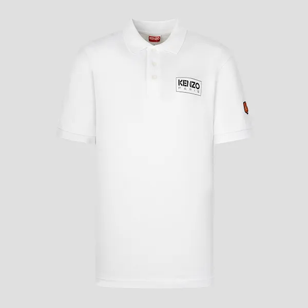 Áo Polo Nam Kenzo White Paris Classic Polo Shirt FC65PO0034PU 01B Màu Trắng Size S