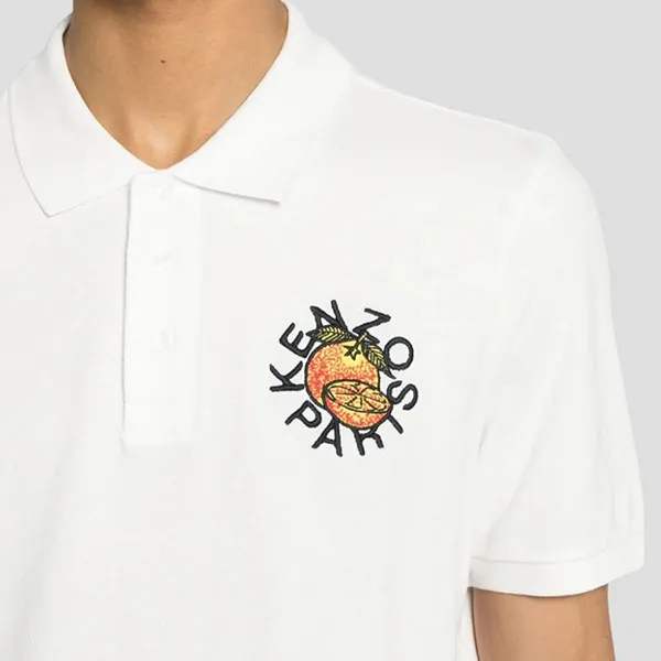 Áo Polo Nam Kenzo With Logo Embroidered FE55PO535 4PU-02 Màu Trắng Size S - Thời trang - Vua Hàng Hiệu