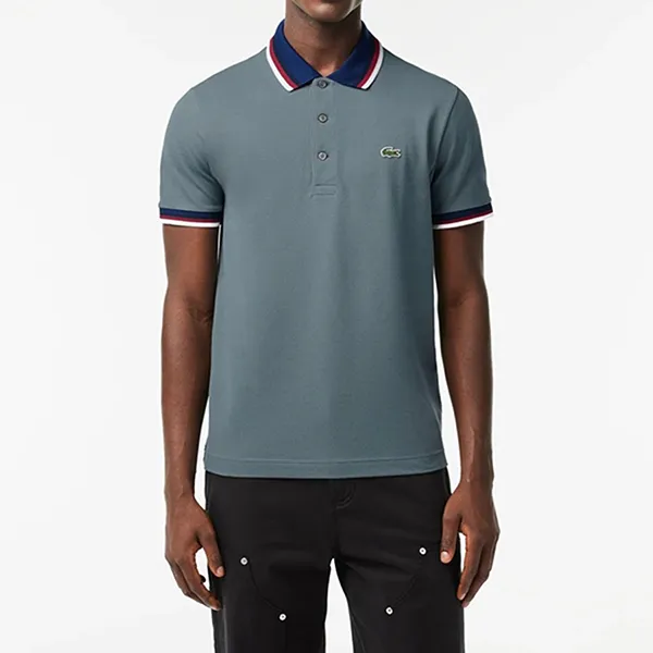 Áo Polo Nam Lacoste Check Regular PH3461-00-7EB Màu Xám Size L