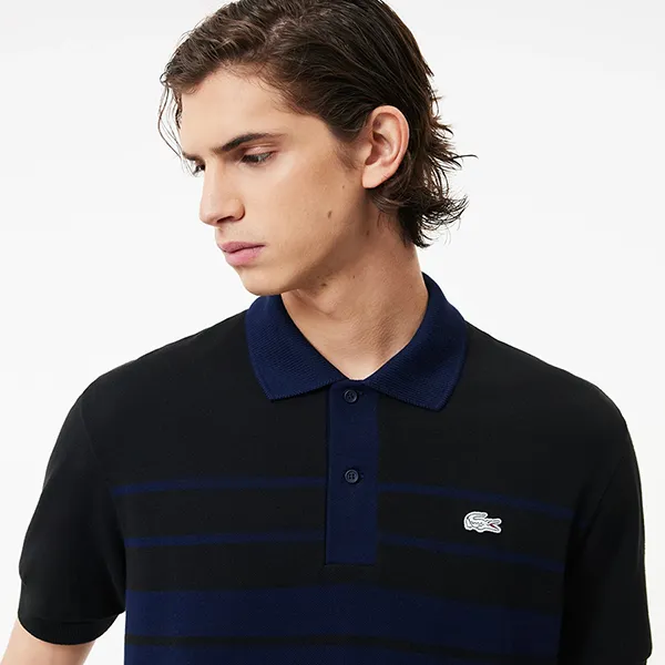 Áo Polo Nam Lacoste Classic Fit Made In France PH8135 JB1 Màu Xanh Đen