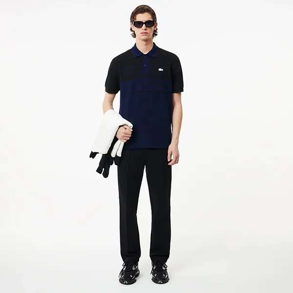 Áo Polo Nam Lacoste Classic Fit Made In France PH8135 JB1 Màu Xanh Đen