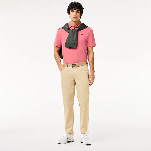 Áo Polo Nam Lacoste Classic Fit UV Protect Golf DH9309 IUG Màu Hồng Size S