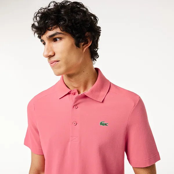 Áo Polo Nam Lacoste Classic Fit UV Protect Golf DH9309 IUG Màu Hồng Size S