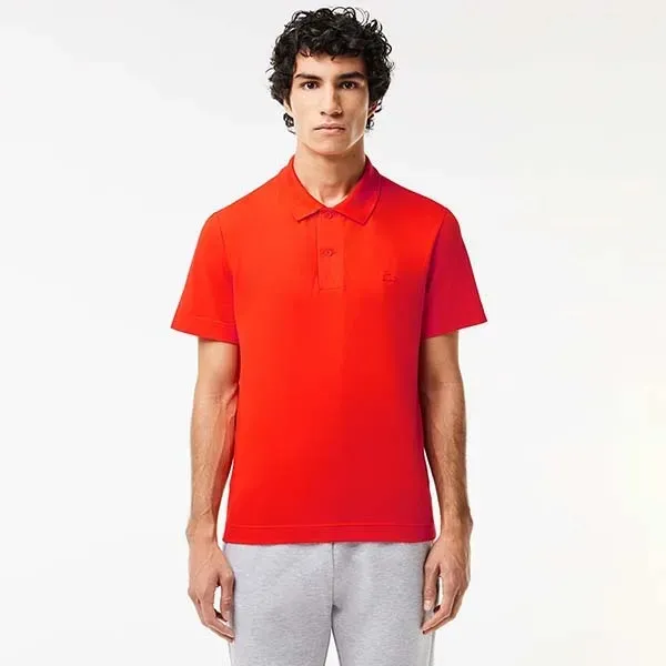 Áo Polo Nam Lacoste Cotton Piqué PH8361 Màu Đỏ Cam Size 3