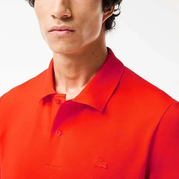 Áo Polo Nam Lacoste Cotton Piqué PH8361 Màu Đỏ Cam Size 3