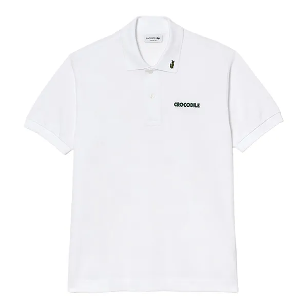 Áo Polo Nam Lacoste Men's Embroidered Slogan Polo PH8017 001 Màu Trắng Size 4