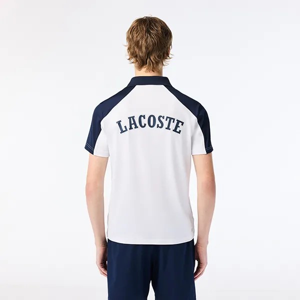 Áo Polo Nam Lacoste Men's Miami Open Edition Tennis Polo DH7785 522 Màu Trắng/Xanh Navy Size 5