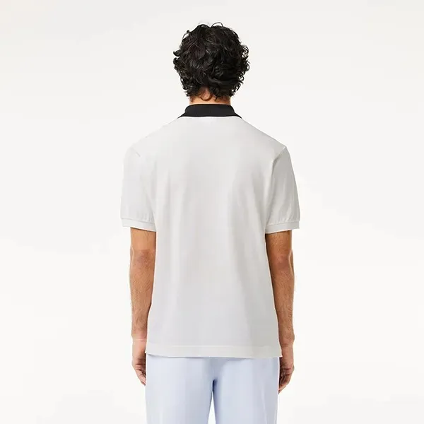 Áo Polo Nam Lacoste Men's Original Shirt With Badge PH7369 8LP Màu Trắng Đen Size 3