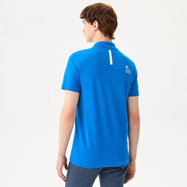 Áo Polo Nam Lacoste Regular Fit Branded Piqué PH9643 K1Q Màu Xanh Blue Size 2