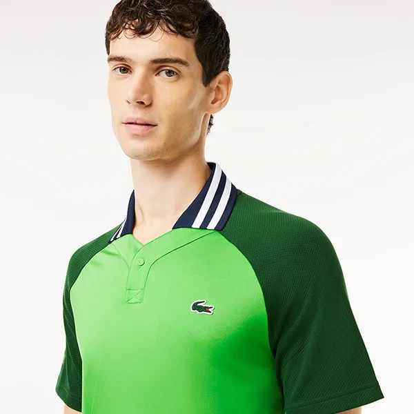 Áo Polo Nam Lacoste Tennis x Daniil Medvedev Polo DH7381 IUX Màu Xanh Lá Size 4