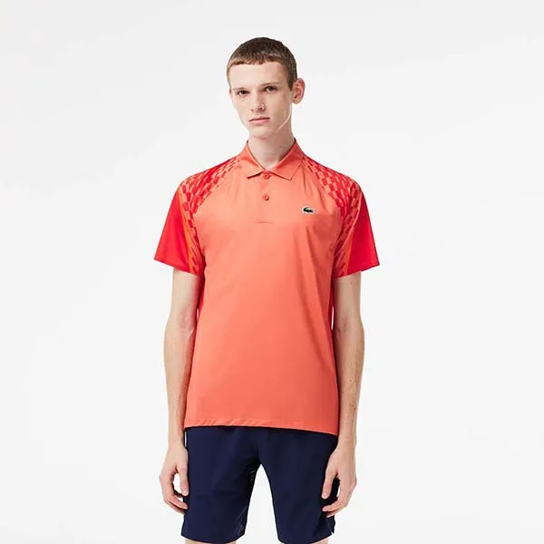 Áo Polo Nam Lacoste Men's Tennis x Novak Djokovic Multicolor Polo DH5867 XIJ Màu Đỏ Cam Size 5