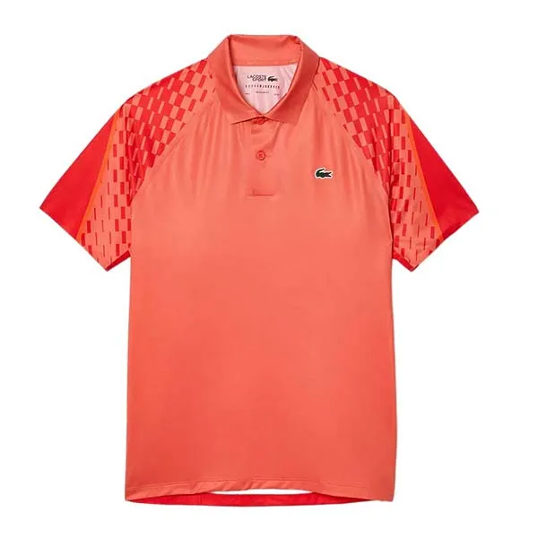 Áo Polo Nam Lacoste Men's Tennis x Novak Djokovic Multicolor Polo DH5867 XIJ Màu Đỏ Cam Size 5