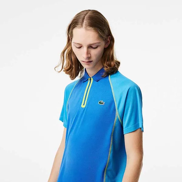 Áo Polo Nam Lacoste Ultra-Dry Tennis Polo DH5046 AW9 Màu Xanh Blue Size 3