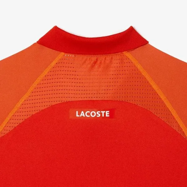 Áo Polo Nam Lacoste Recycled Polyester With Ultra-Dry Technology DH5046 XIM Polo Shirt Màu Đỏ Cam Size 3