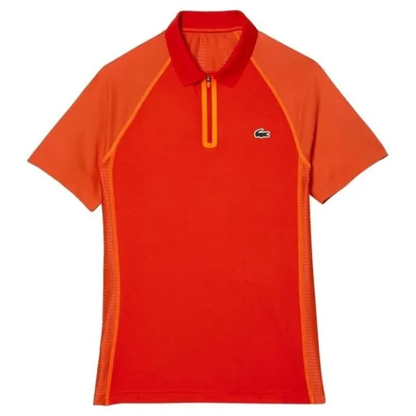 Áo Polo Nam Lacoste Recycled Polyester With Ultra-Dry Technology DH5046 XIM Polo Shirt Màu Đỏ Cam Size 3