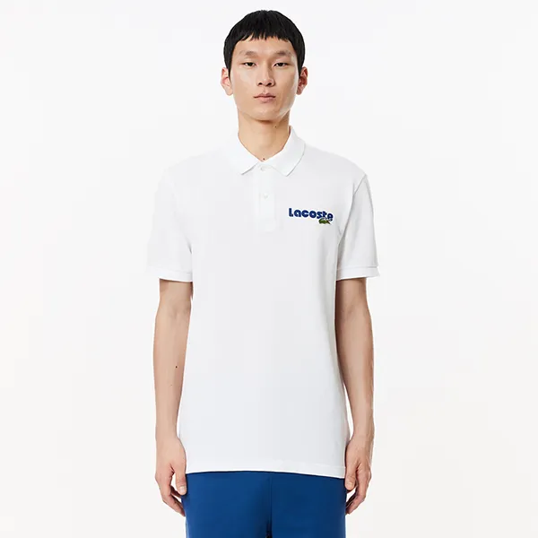 Áo Polo Nam Lacoste Men's Regular Fit L.12.12 Washed Effect PH7426 001 Polo Shirt Màu Trắng Size 2