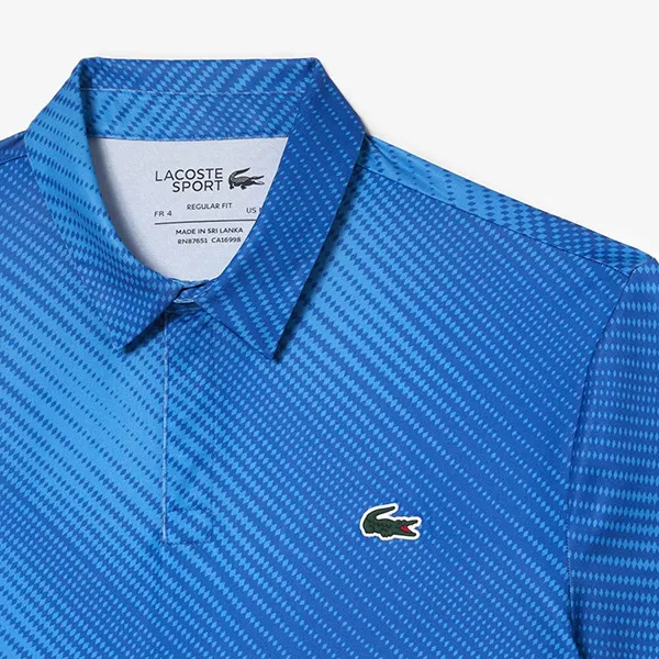 Áo Polo Nam Lacoste Regular Fit Men’s Golf Polo Shirt UV Protection DH5175 ZMI Màu Xanh Blue Size 3